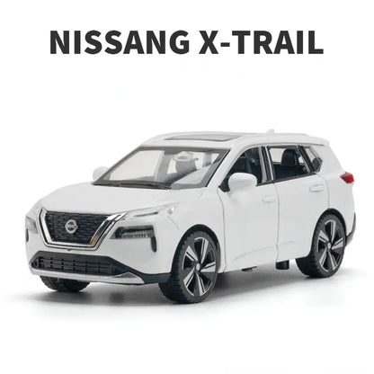 Nissan X-Trail 1:32 – Metalowy Model Samochodu z Dźwiękiem i Światłem - Biały