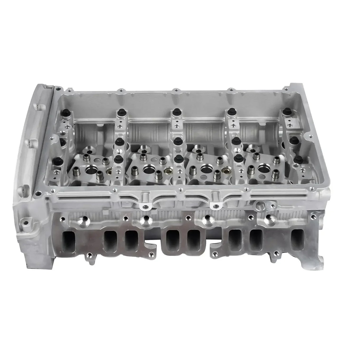 Srebrna aluminiowa głowica cylindrowa ap03 z precyzyjnie frezowanymi portami i siedzeniami zaworów do ford transit peugeot boxer