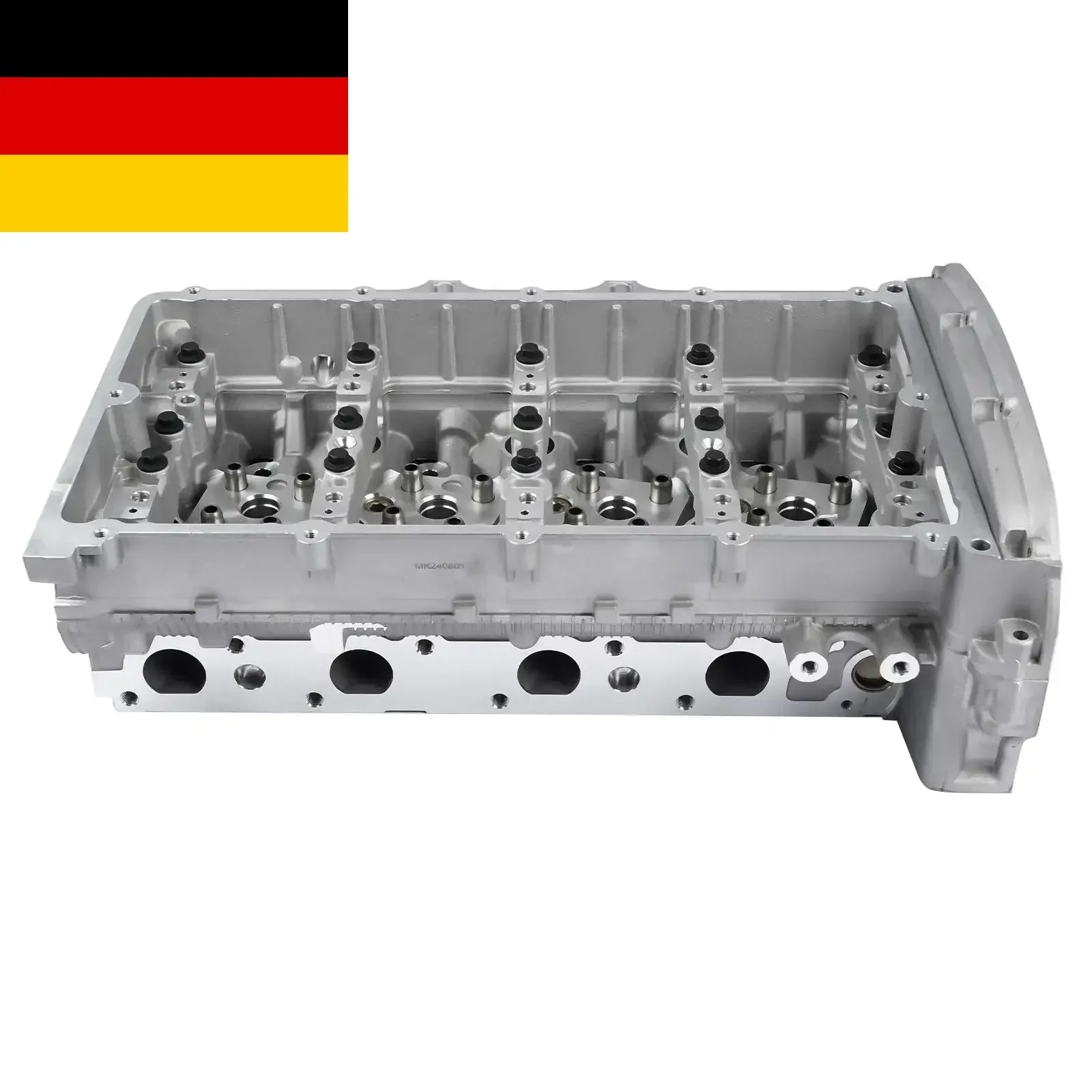 Srebrna metaliczna głowica cylindrowa ap03 do peugeot boxer 2.2 hdi i ford transit 2.2 fwd z precyzyjnie obrobionymi powierzchniami