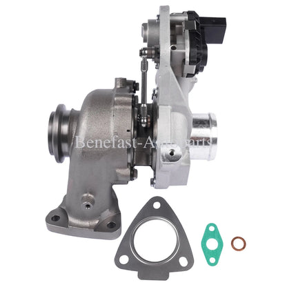 Szara metalowa turbosprężarka gk2q6k682bb z czarnym modułem elektronicznym do ford transit v363 ecoblue