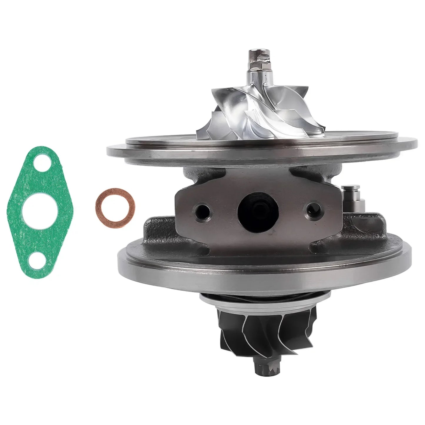 Nowa turbosprężarka ap03 do mini countryman 2.0 2011 2016 srebrny metaliczny turbo z zieloną uszczelką i miedzianą obręczą