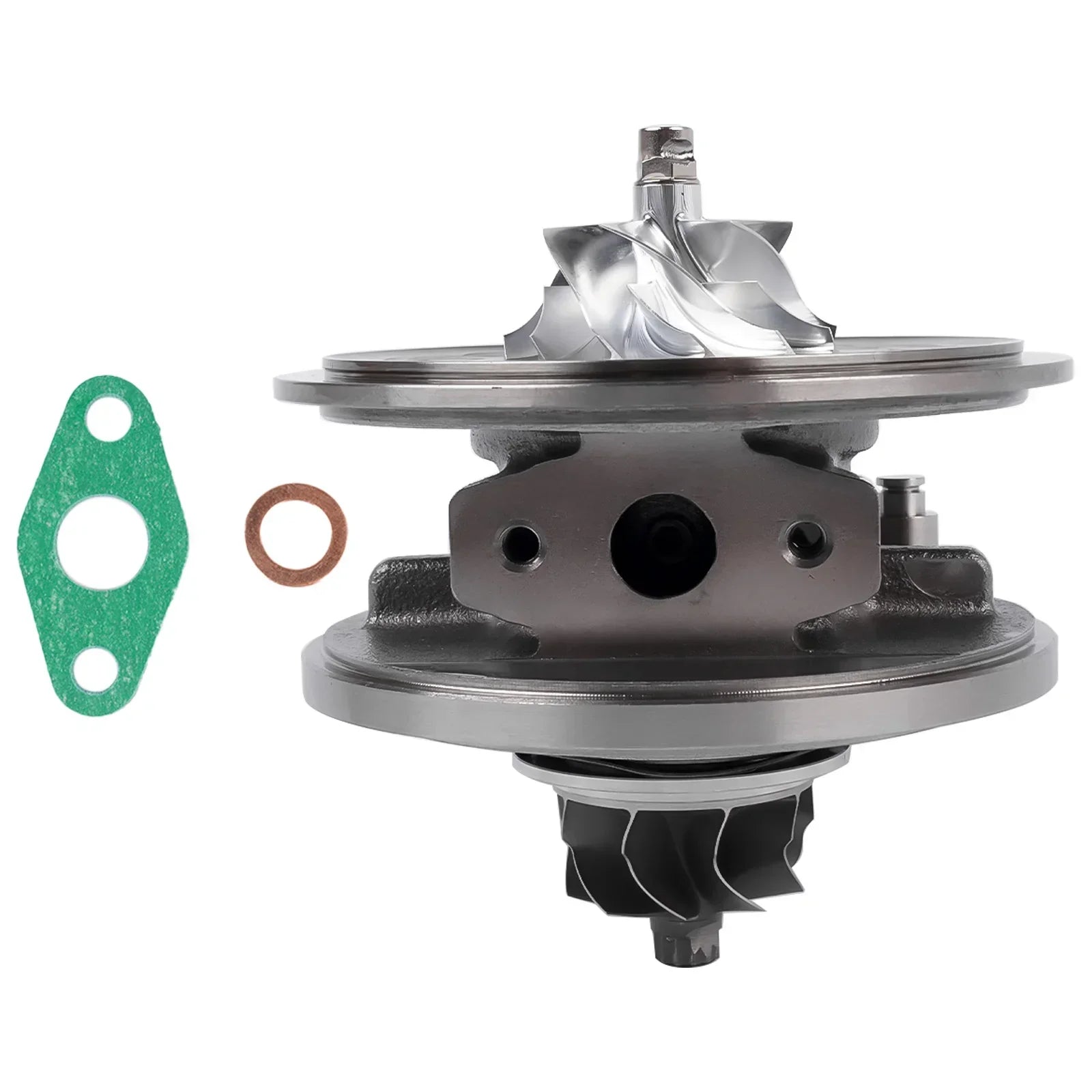 Nowa turbosprężarka ap03 do mini countryman 2.0 2011 2016 srebrny metaliczny turbo z zieloną uszczelką i miedzianą obręczą
