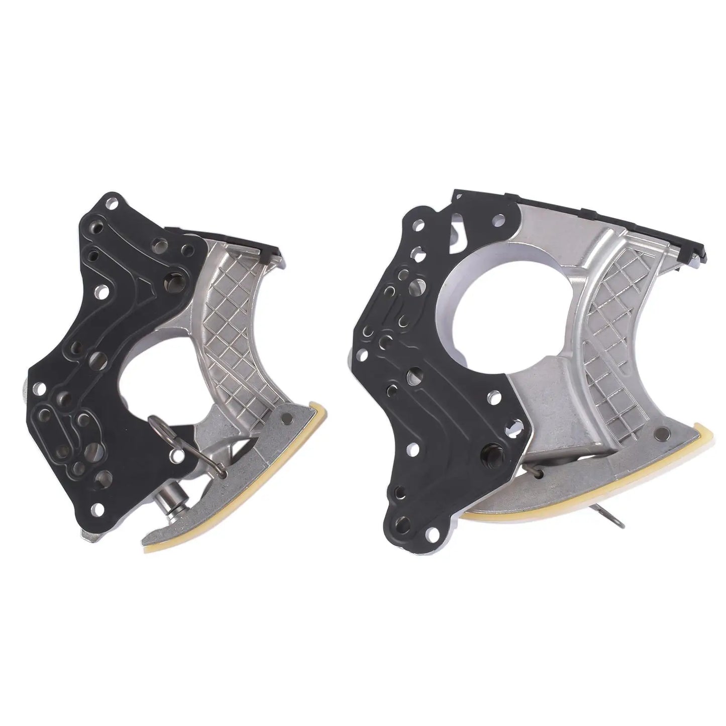 Czarno-srebrne metalowe zaciski hamulcowe z fakturowanymi powierzchniami do ap01 new timing chain kit dohc naturally aspirated