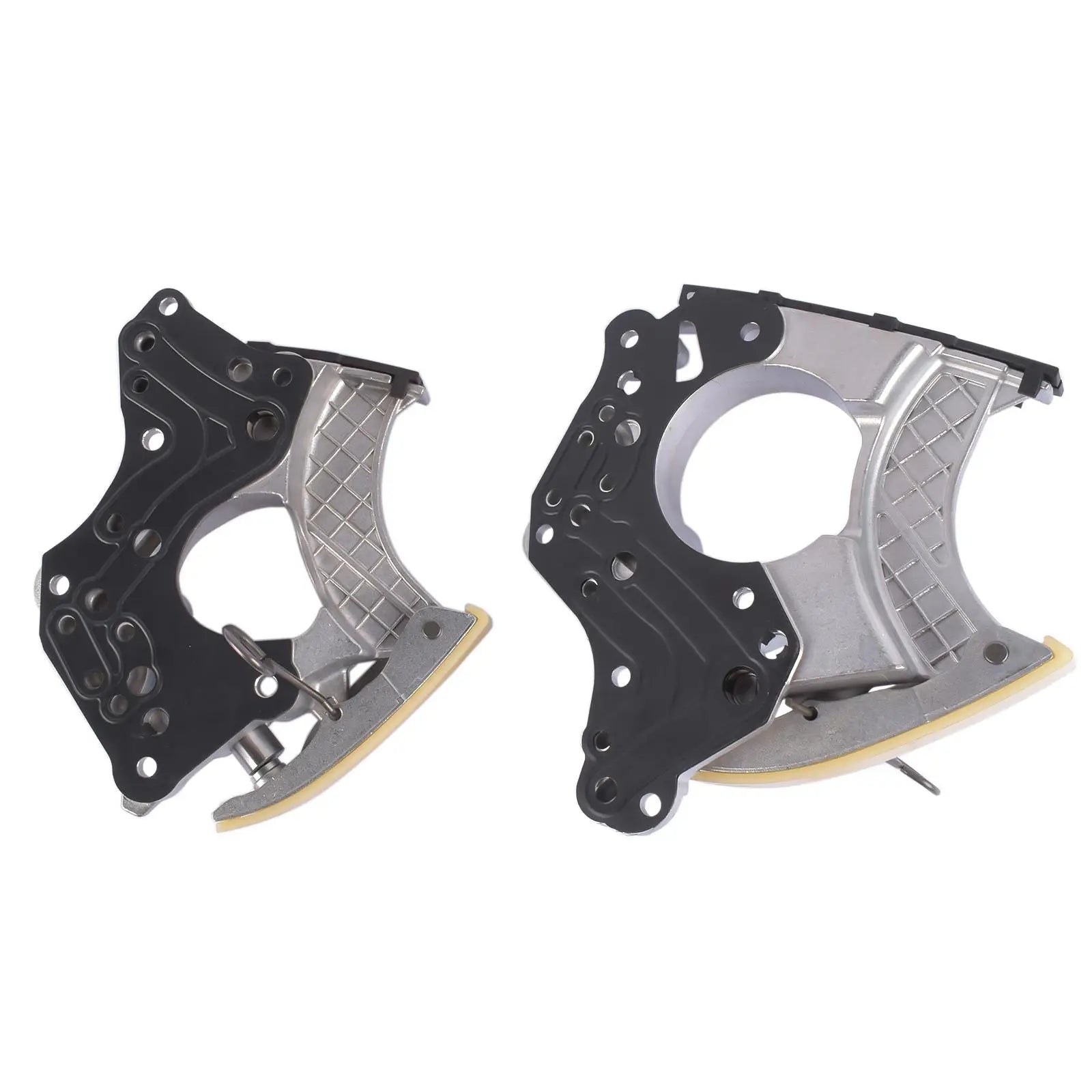 Czarno-srebrne metalowe zaciski hamulcowe z fakturowanymi powierzchniami do ap01 new timing chain kit dohc naturally aspirated