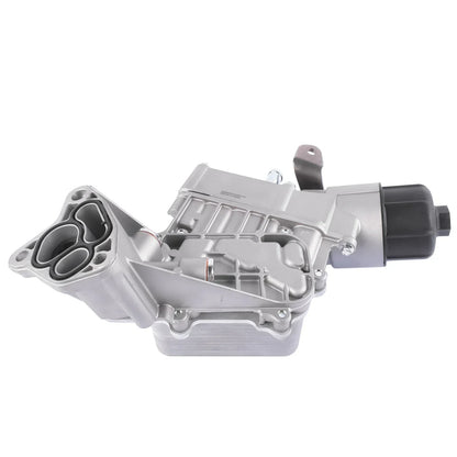 Silver metallic automatic transmission valve body with black plastic oil cooler housing for jeep grand cherokee iv wk2 3.0 crd