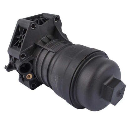Czarna plastikowa obudowa filtra oleju ap01 z sześciokątną śrubą i portami gwintowanymi 06m115401l do vw touareg audi