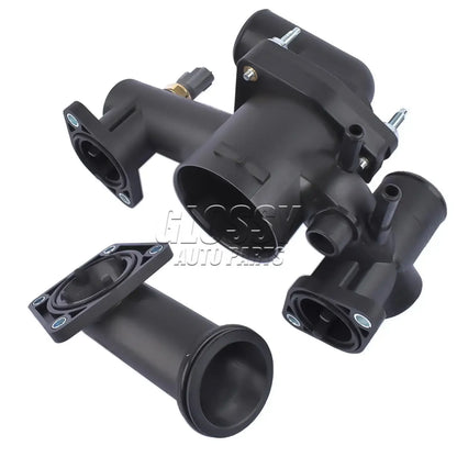 Czarny plastikowy termostat obudowa do jaguar s-type xj8 xjr 4.2l 2003-2005 aj89485 aj87947 part number