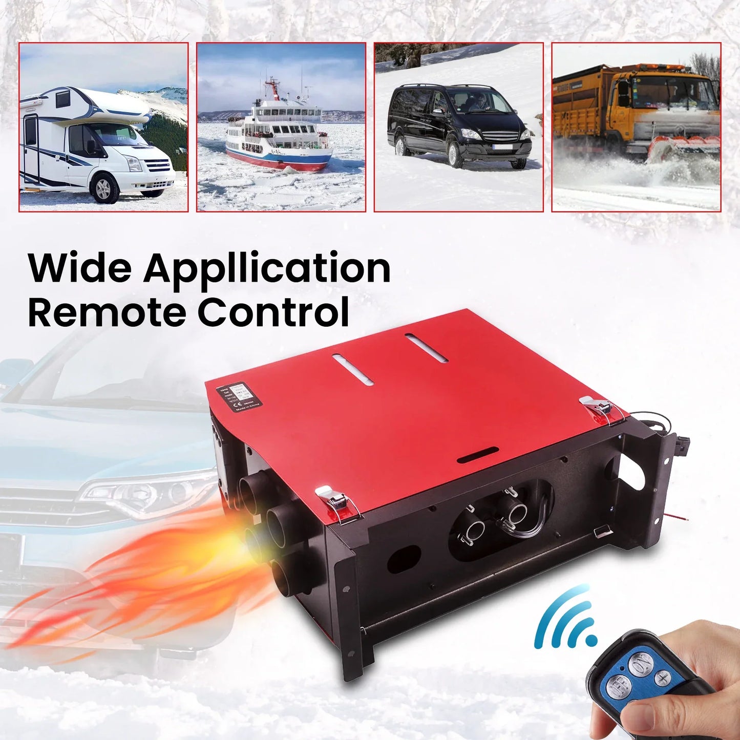 Ogrzewanie postojowe diesel 12 V 1–5 kW z LCD i pilotem