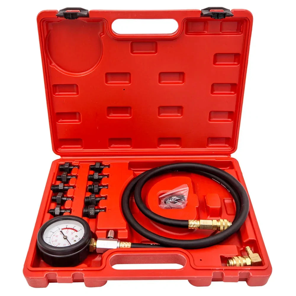 Oil Pressure Test Set Gauge Diagnostic Tester Dectector Tool Kit 0-140PSI