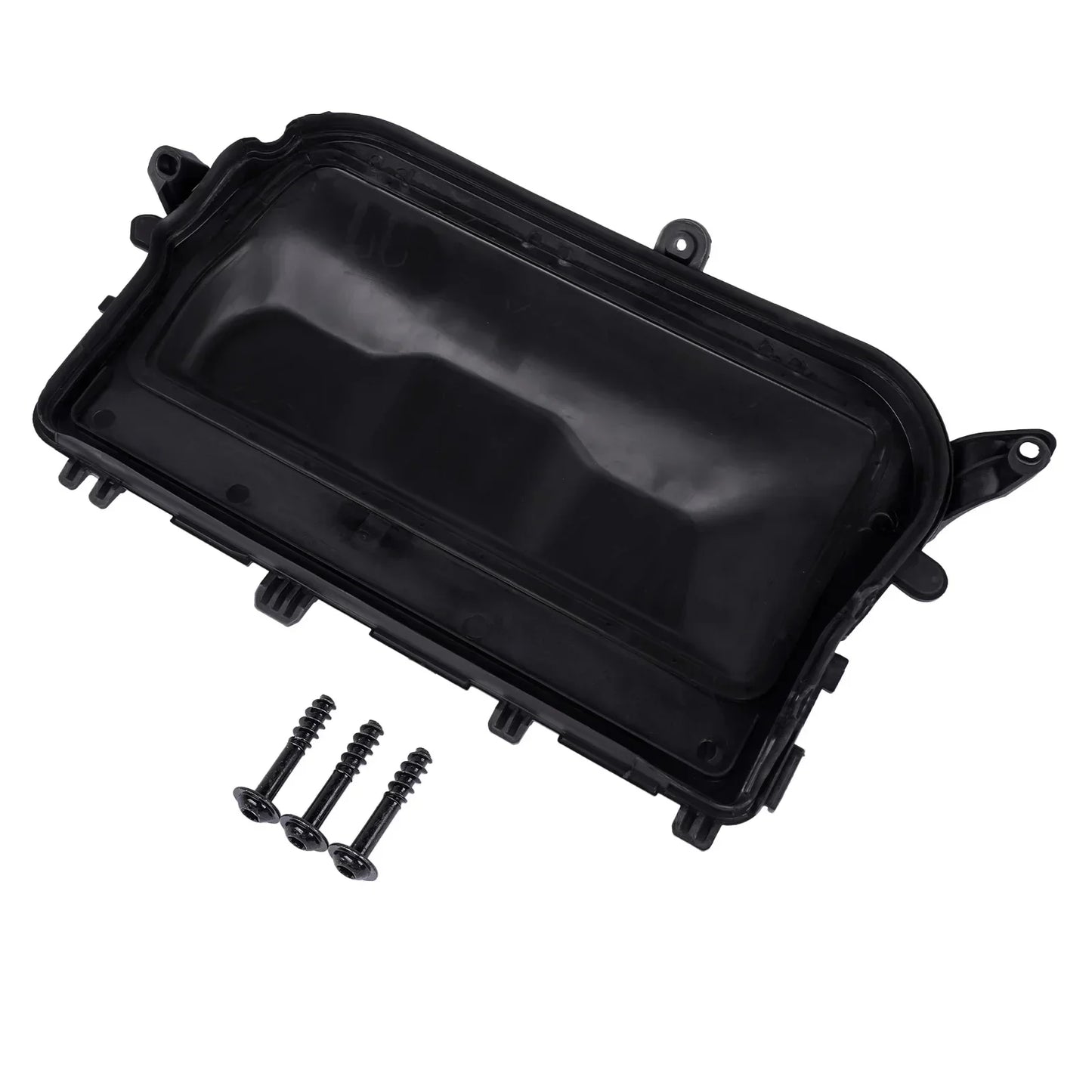 Czarna plastikowa osłona zaworu wtryskowego silnika ford 2.0 diesel dw10c 9m5q6n041ca zintegrowane uchwyty i śruby
