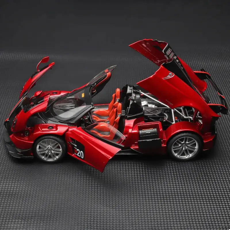 Pagani Huayra BC Blu Francia/Candy Blue 1:18 – Metalowy Model Samochodu z Akcentami Węglowymi | Kolekcjonerska Replika