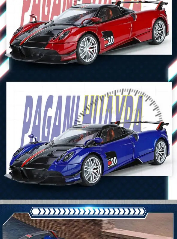 Pagani Huayra BC Blu Francia/Candy Blue 1:18 – Metalowy Model Samochodu z Akcentami Węglowymi | Kolekcjonerska Replika