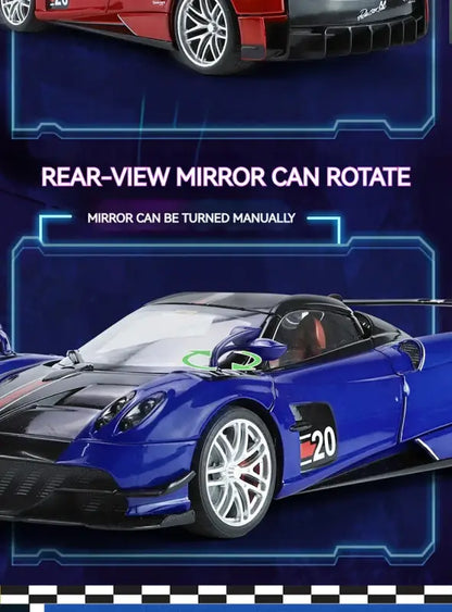 Pagani Huayra BC Blu Francia/Candy Blue 1:18 – Metalowy Model Samochodu z Akcentami Węglowymi | Kolekcjonerska Replika