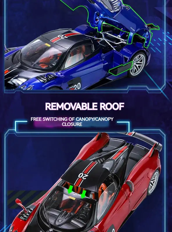 Pagani Huayra BC Blu Francia/Candy Blue 1:18 – Metalowy Model Samochodu z Akcentami Węglowymi | Kolekcjonerska Replika