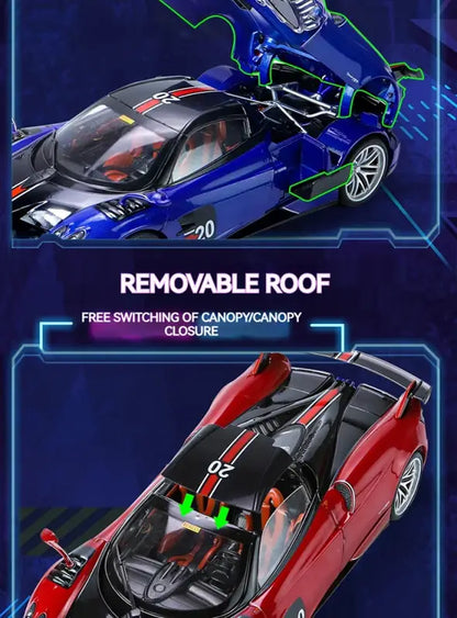 Pagani Huayra BC Blu Francia/Candy Blue 1:18 – Metalowy Model Samochodu z Akcentami Węglowymi | Kolekcjonerska Replika