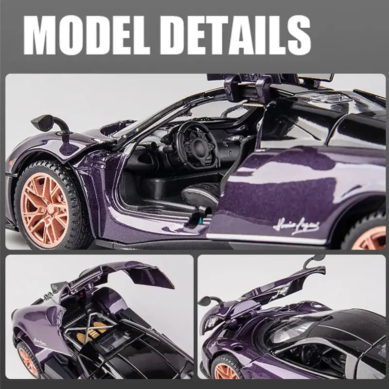 Lamborghini & Pagani Huayra 1:32 Metalowy Model Samochodu z Dźwiękiem i Światłem