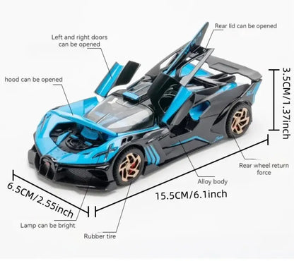 Lamborghini & Pagani Huayra 1:32 Metalowy Model Samochodu z Dźwiękiem i Światłem