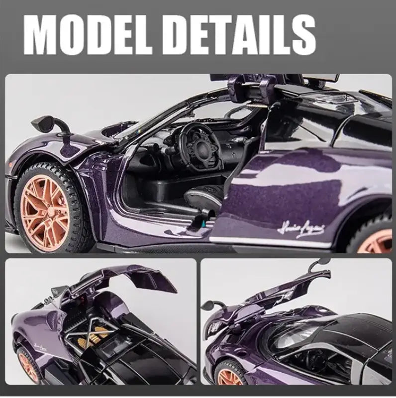 Lamborghini & Pagani Huayra 1:32 Metalowy Model Samochodu z Dźwiękiem i Światłem