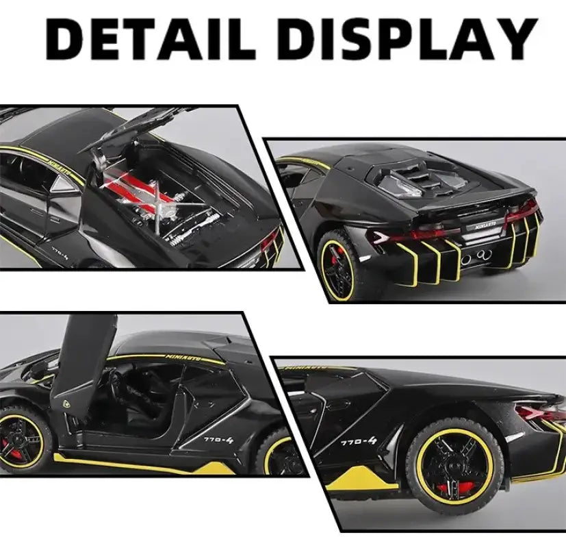 Lamborghini & Pagani Huayra 1:32 Metalowy Model Samochodu z Dźwiękiem i Światłem