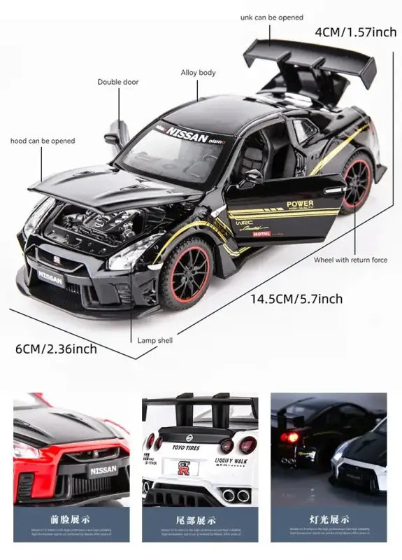 Lamborghini & Pagani Huayra 1:32 Metalowy Model Samochodu z Dźwiękiem i Światłem