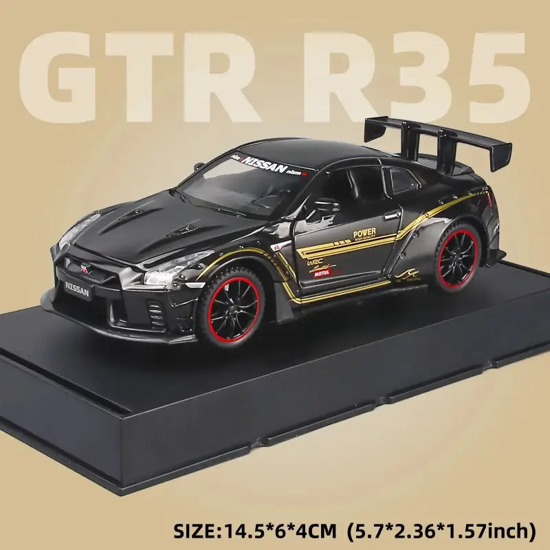 Lamborghini & Pagani Huayra 1:32 Metalowy Model Samochodu z Dźwiękiem i Światłem - GTR Czarny