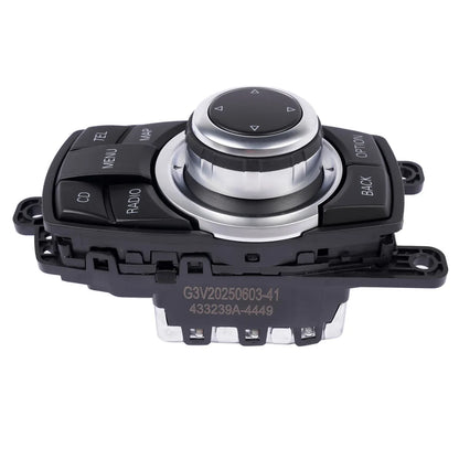 Czarny i srebrny system idrive controller z przyciskami cd radio menu tel map back option do bmw ap03 61319253944