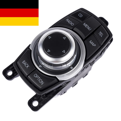Czarny i srebrny system idrive controller z przyciskami cd radio menu tel map back option do bmw ap03 61319253944