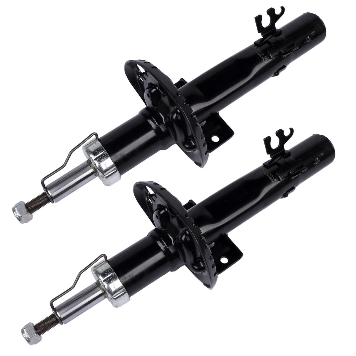 Para przednich amortyzatorów seat ibiza 6j z chromowanymi detalami i gwintowanym mocowaniem do skoda fabia iii