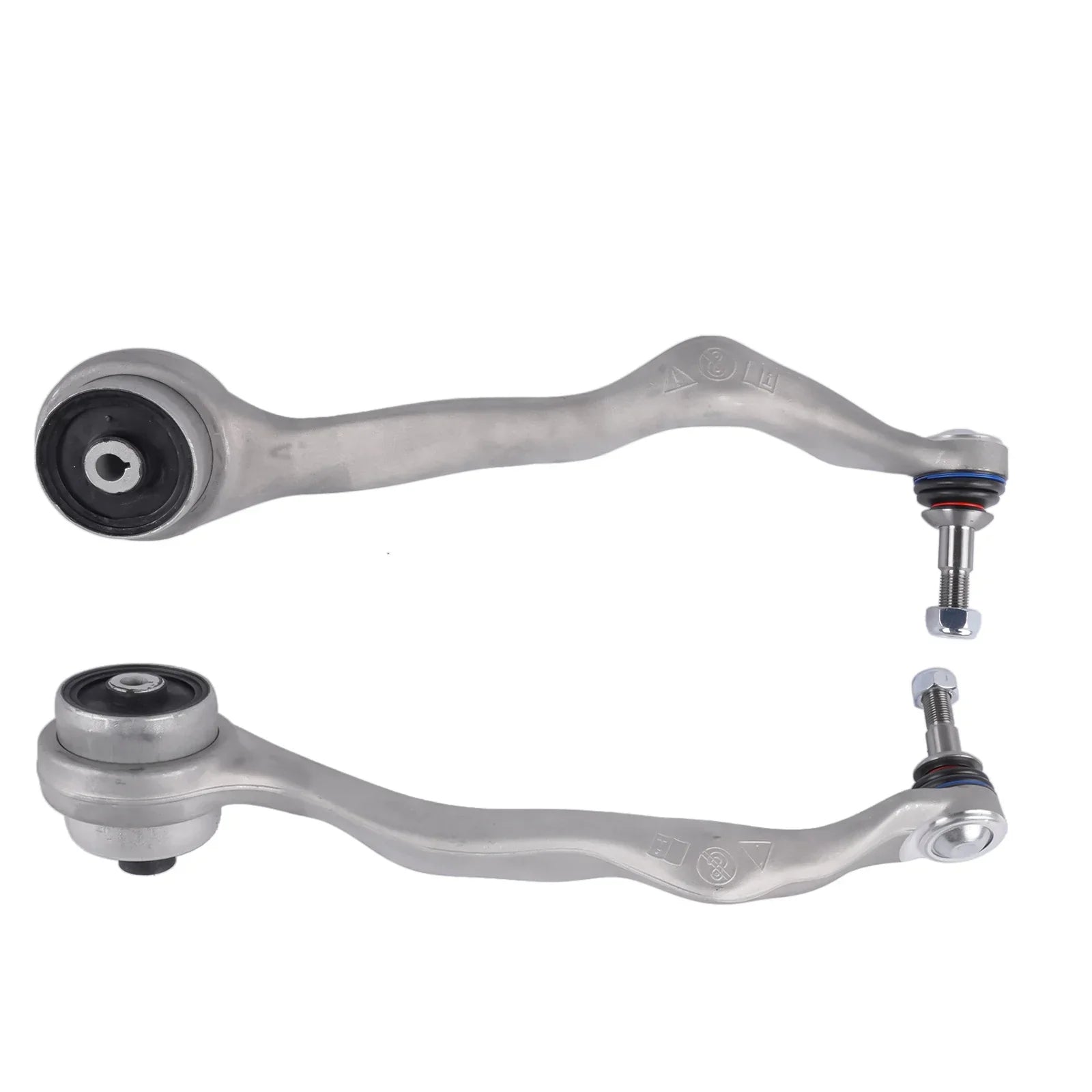 Srebrny metalowy przednich dolnych wahaczy do bmw f20 f21 f22 f23 f30 f31 f32 f33 f34 f80 f83 z czarnymi gumowymi tulejami