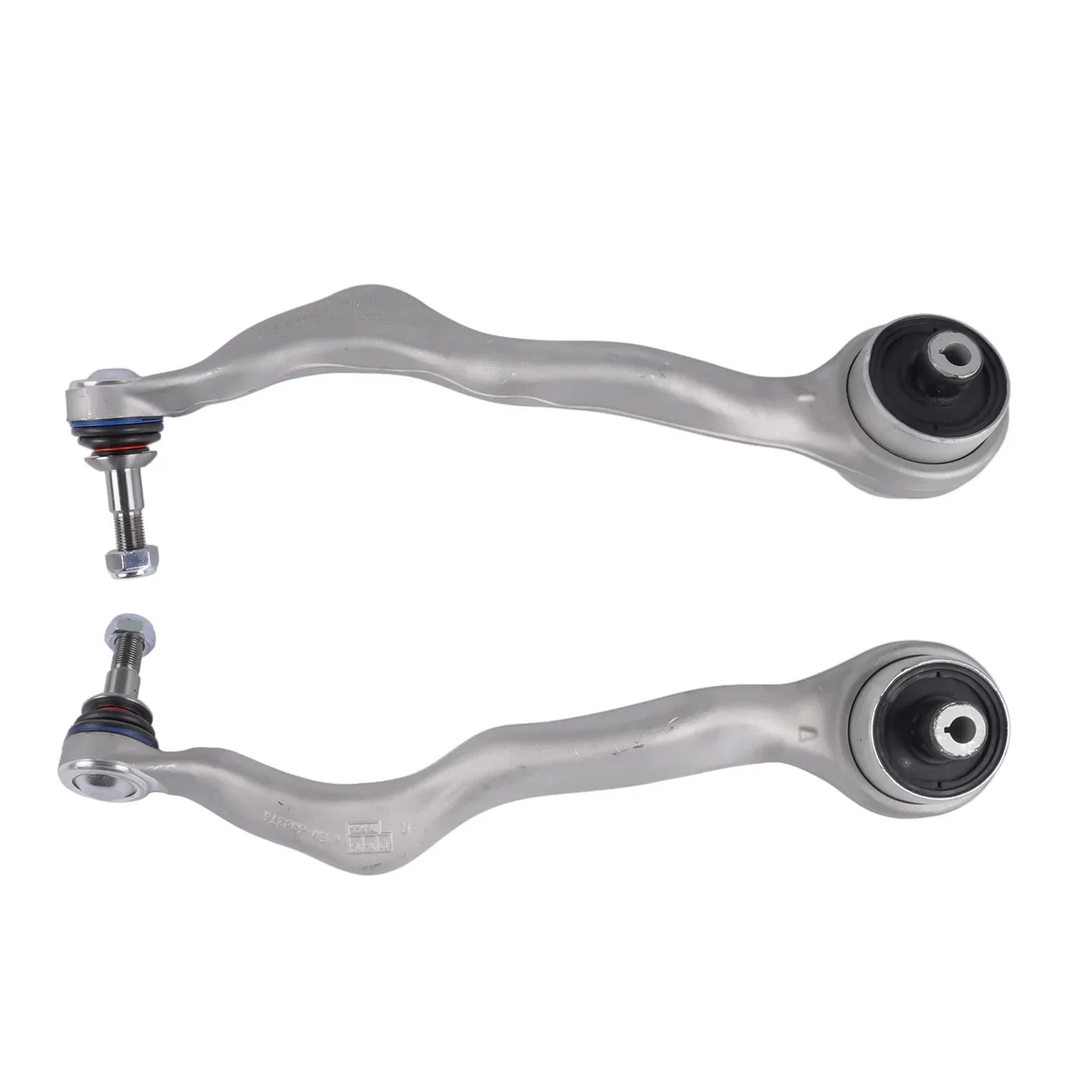 Srebrny metalowy przednich dolnych wahaczy do bmw f20 f21 f22 f23 f30 f31 f32 f33 f34 f80 f83 z czarnymi gumowymi tulejami