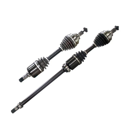 Para przednich półosi napędowych ford focus mk2 2.5 st czarne i srebrne metalowe z gumowymi osłonami