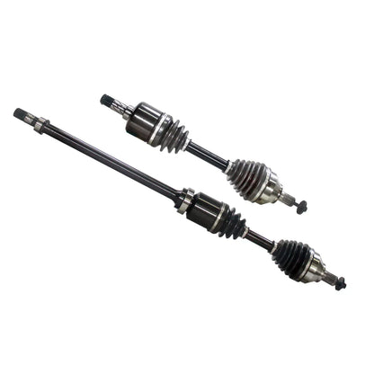 Para przednich półosi napędowych ford focus mk2 2.5 st czarne i srebrne metalowe z gumowymi osłonami