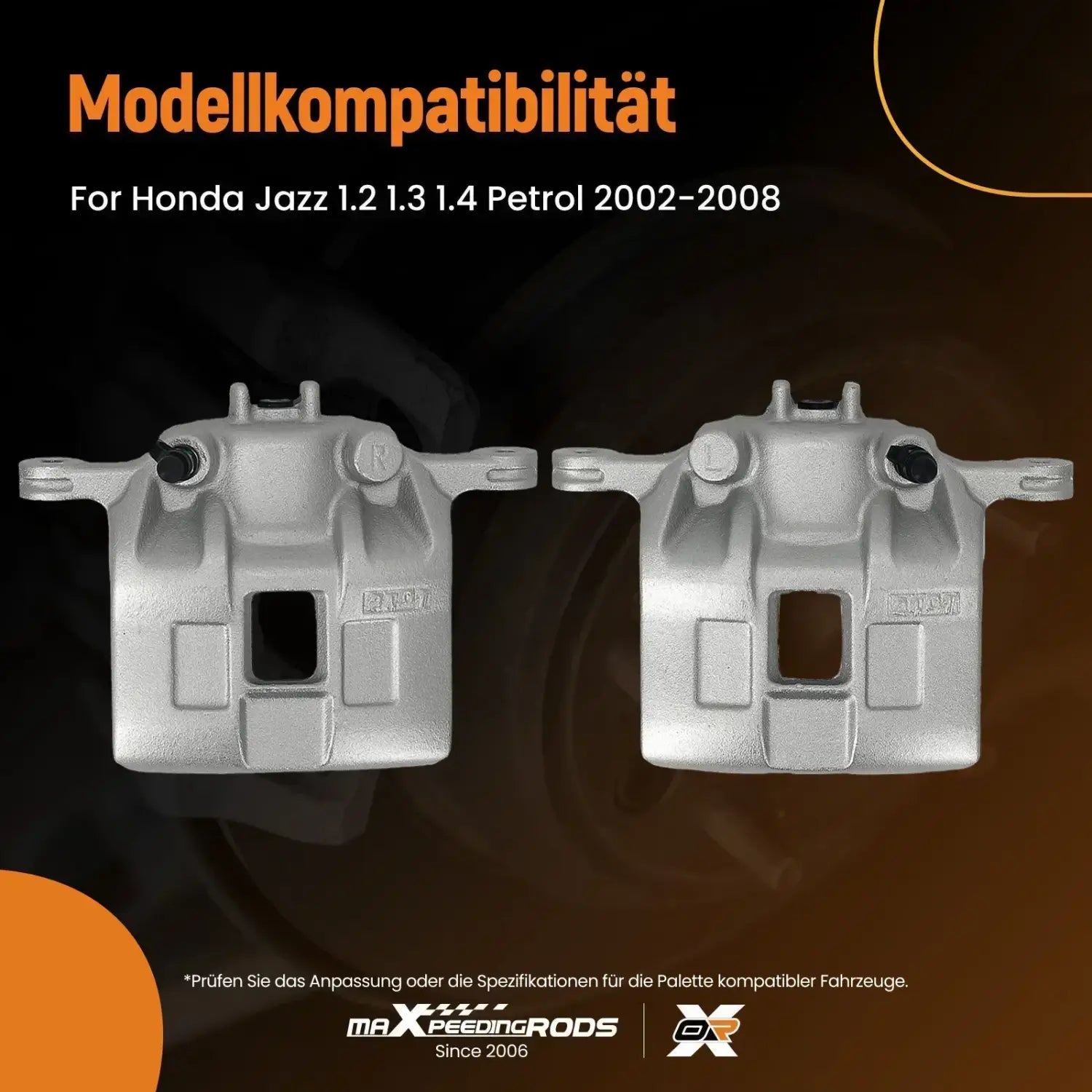Para przednich zacisków hamulcowych Honda Jazz II 1.2–1.4 2002–2008 – zdjęcie produktu