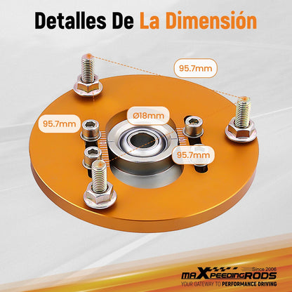 Paar Gewindefahrwerk Camber Plate Top Hat für BMW E36 3 Series 318 320 323 325 M3