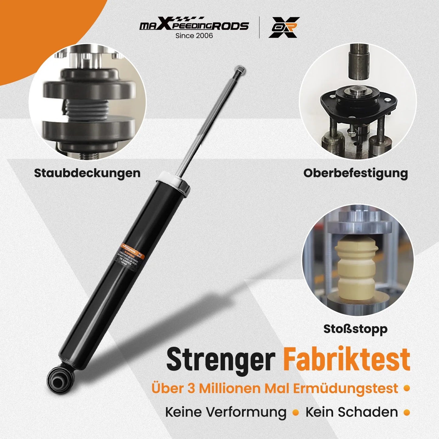 2x Bak Vänster & Höger stötdämpare fjäderben för BMW F30 F31 F34 F33 F36