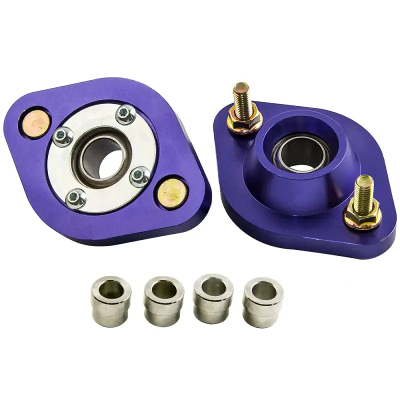 Para Tylnych Coilovers z Płytami Kątów Camber do BMW E30 E36 E46 Z3 Górne Mocowania do E36 318i 318is E46 Z3 Niebieskie