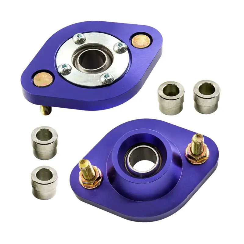 Para Tylnych Coilovers z Płytami Kątów Camber do BMW E30 E36 E46 Z3 Górne Mocowania do E36 318i 318is E46 Z3 Niebieskie