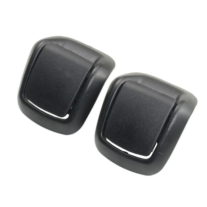 Czarne plastikowe matowe osłonki na uchwyty pochylenia przednich foteli do ford fiesta mk6 2002-2008