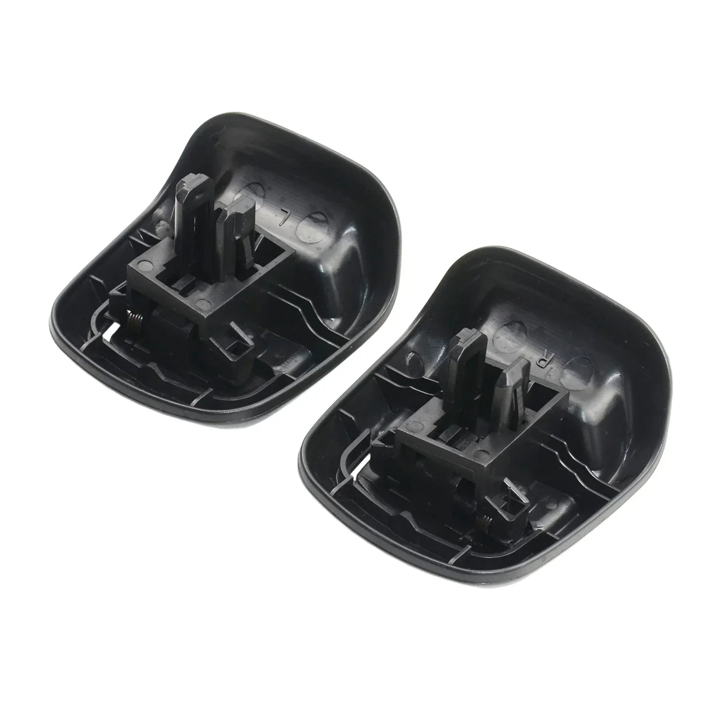 Czarne plastikowe osłony uchwytów drzwi z mechanicznymi elementami do ford fiesta mk6 2002-2008 z tyłu