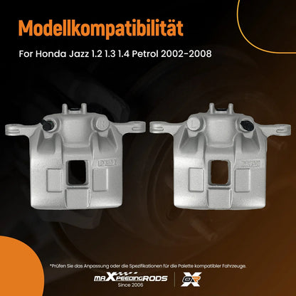 Para przednich zacisków hamulcowych Honda Jazz II 1.2–1.4 2002–2008