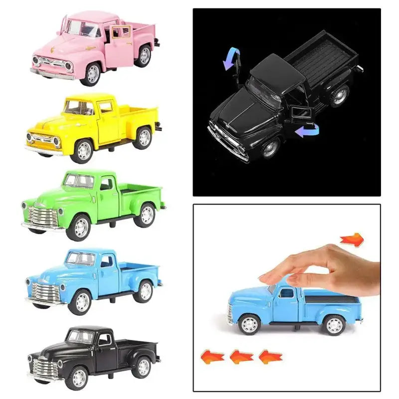 Klasyczny Pickup 1:32 – Metalowy Model Samochodu Z Mechanizmem Cofania