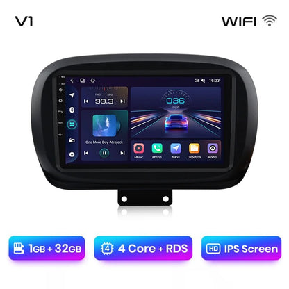 Plus Radio samochodowe do Fiata 500X 2014 - 2020 bezprzewodowy CarPlay Android Auto inteligentne systemy samochodowe - Multigenus