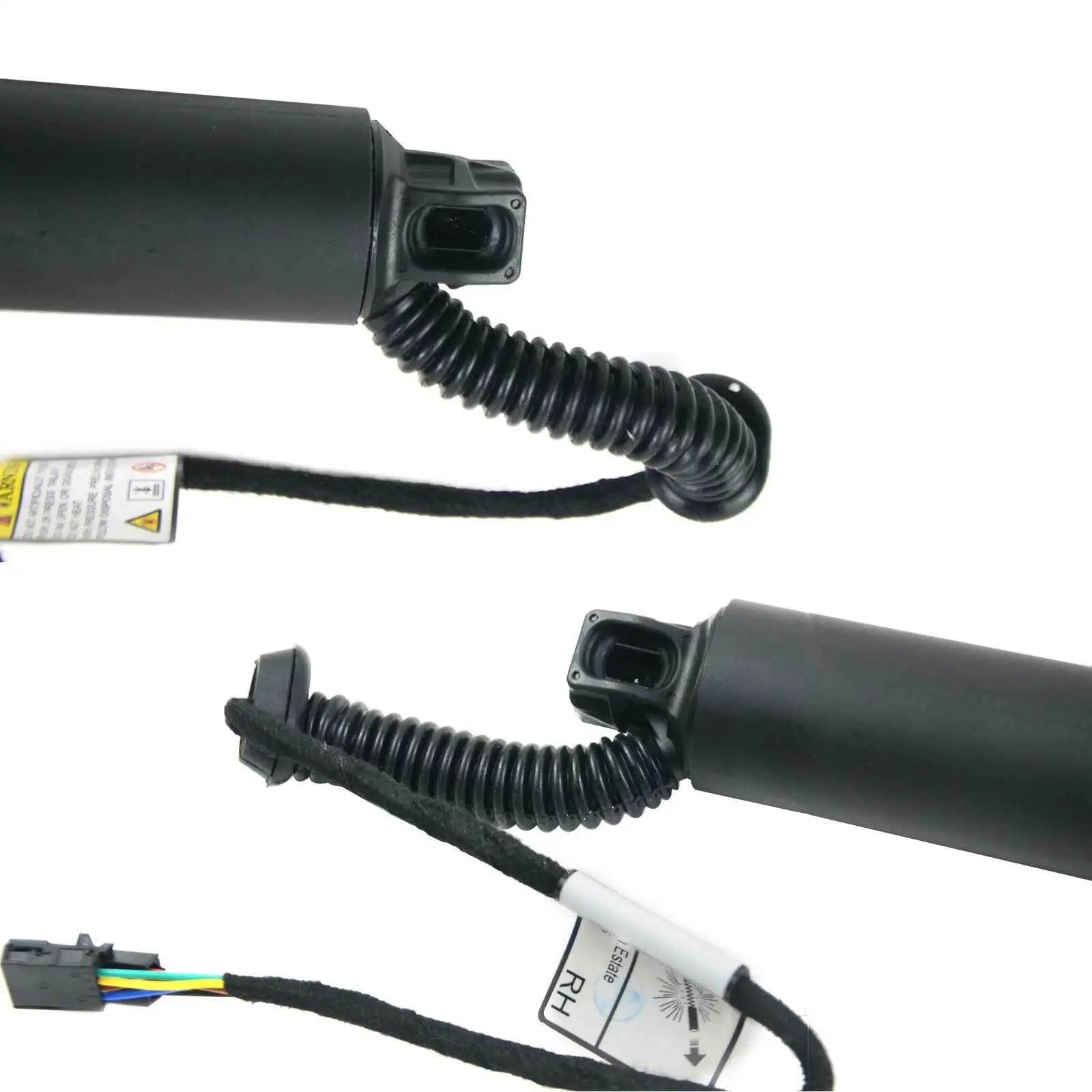 Czarny elektryczny regulator szyby do pokrywy bagażnika skody superb ii kombi 2010-2015 z oznaczonymi złączami