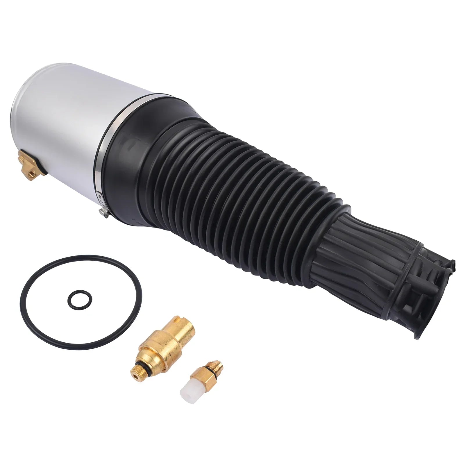 Srebrno czarny amortyzator powietrzny z osłoną gumową do audi a8 d3 4e0616039t front air suspension springs