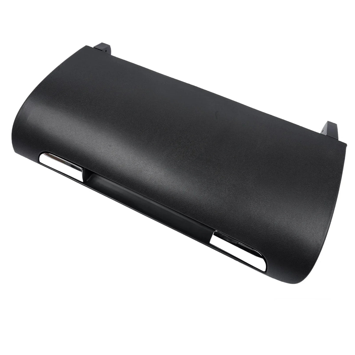 Czarna teksturowana plastikowa pokrywa schowka audi a3 8p1857124a z metalicznymi akcentami do modelu 8p