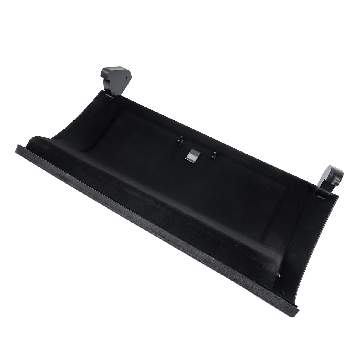 Czarna plastikowa osłona schowka audi a3 8p1857124a z wbudowanymi mocowaniami do audi a3 8p 2004–2012