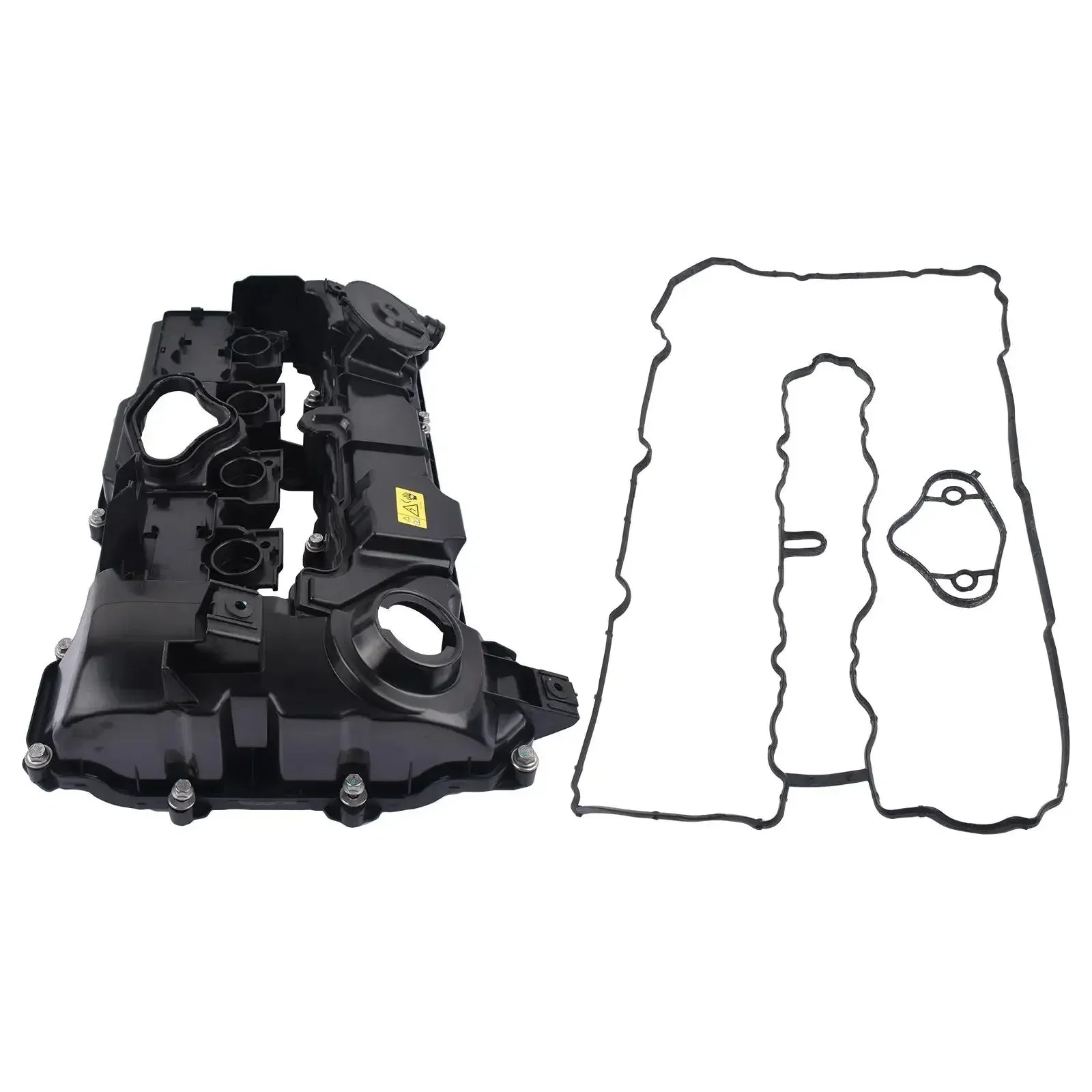Czarna plastikowa pokrywa zaworów bmw serii 1 3 5 e60 e61 e81 e82 zintegrowana uszczelka ap03 n43