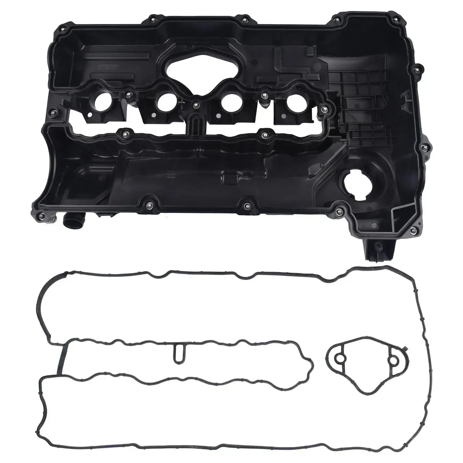 Czarna plastikowa pokrywa zaworów silnika zintegrowana z uszczelką do bmw serii e60 e61 e81 e82
