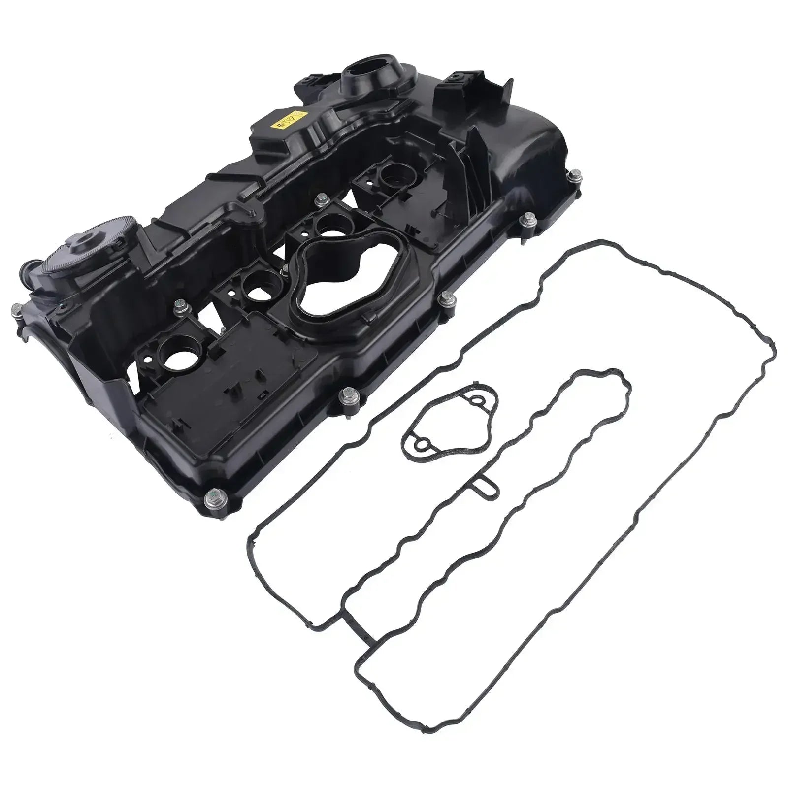 Czarna plastikowa pokrywa zaworów zintegrowana z uszczelką do bmw serii 1 e81 e82 i serii 5 e60 e61