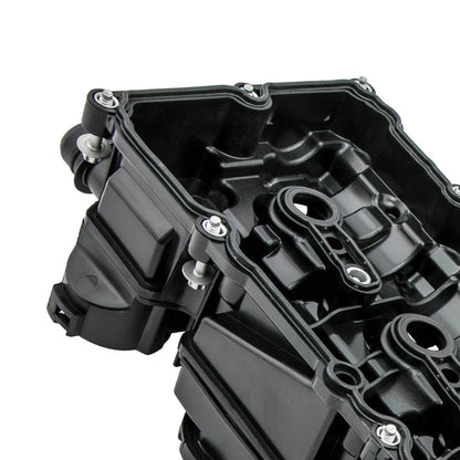Czarna plastikowa pokrywa zaworów silnika z uszczelką i śrubami do bmw serii 1 2 3 4 5 f20 f21 f87